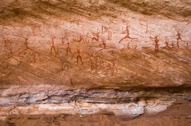 There are more Wikipedia articles in English than Arabic about almost every Arabic speaking country in the Middle East. Image of rock paintings in the Tadrart Acacus region of Libya by Luca Galuzzi.