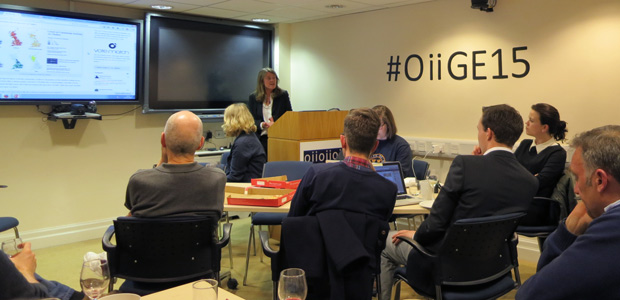 We undertook some live analysis of social media data over the night of the 2015 UK General Election. See more photos from the OII's election night party, or read about the data hack